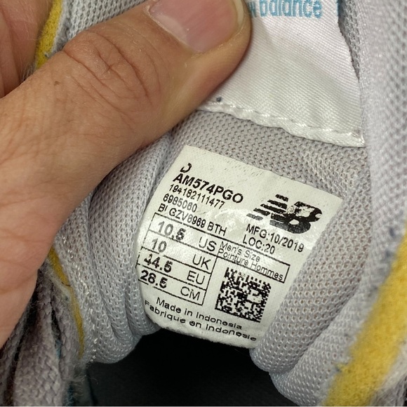 New Balance All Coast Shoe's Men's Sneakers AM574PGO (Grey/Orange), size 10.5 - Picture 11 of 12